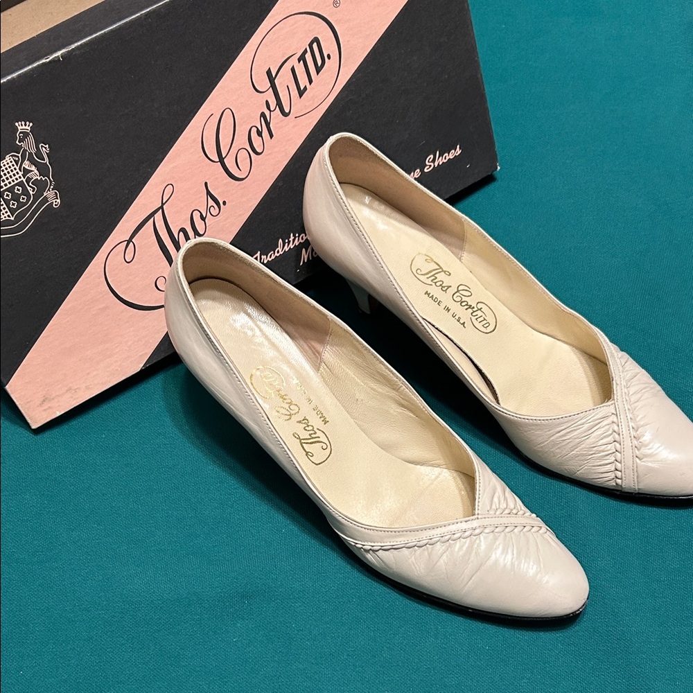 Thos. Cort Women's Cream Heels